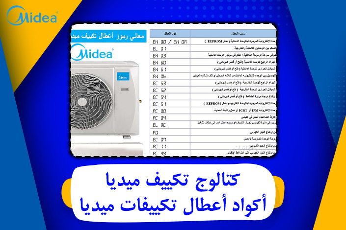 كتالوج تكييف ميديا  أكواد أعطال تكييفات ميديا Media